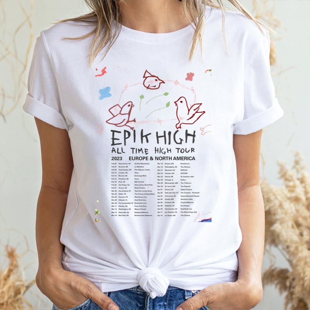 All Time High Tour 2023 Europe And Nerth America Epik High Limited Edition T-shirts